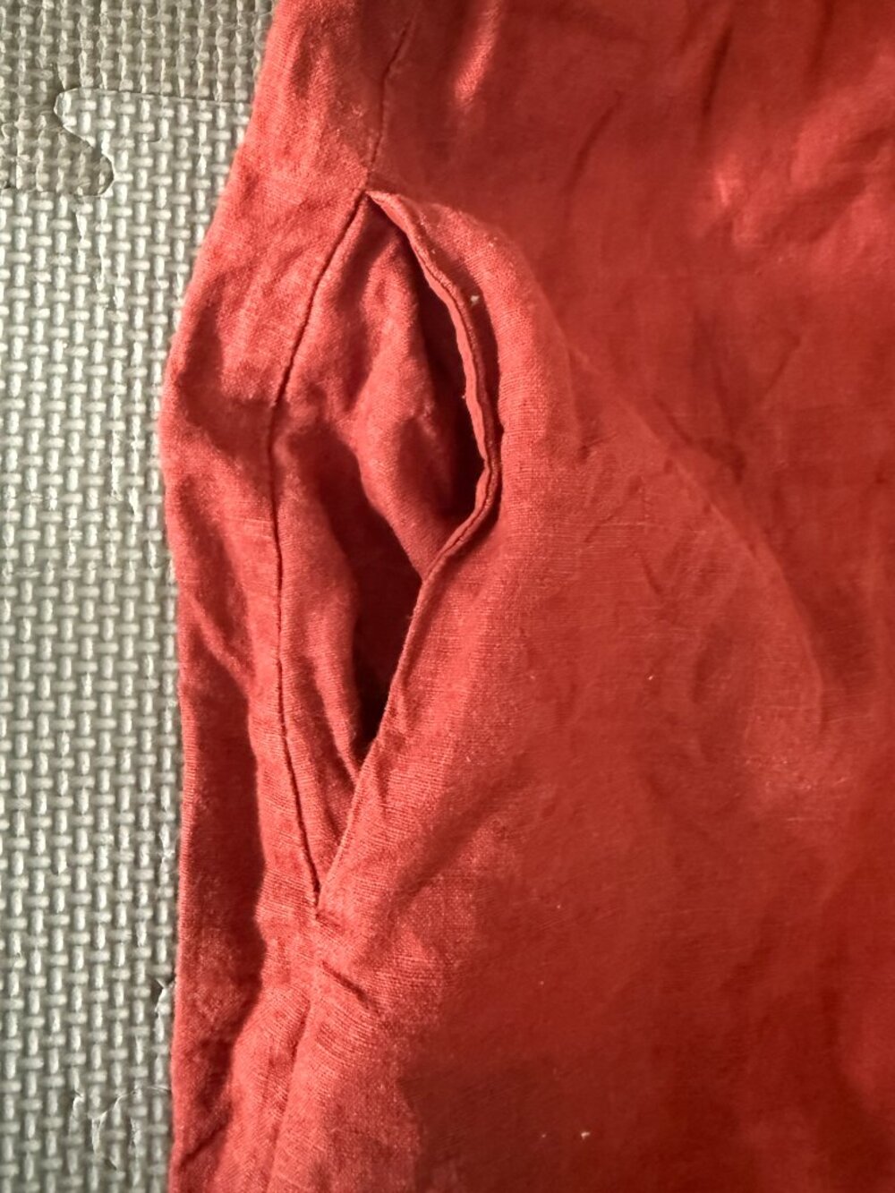 Athleta Cinnamon La Paz Wide Leg Linen Romper- Pockets- Adjustable Strap- 8 - Picture 8 of 13